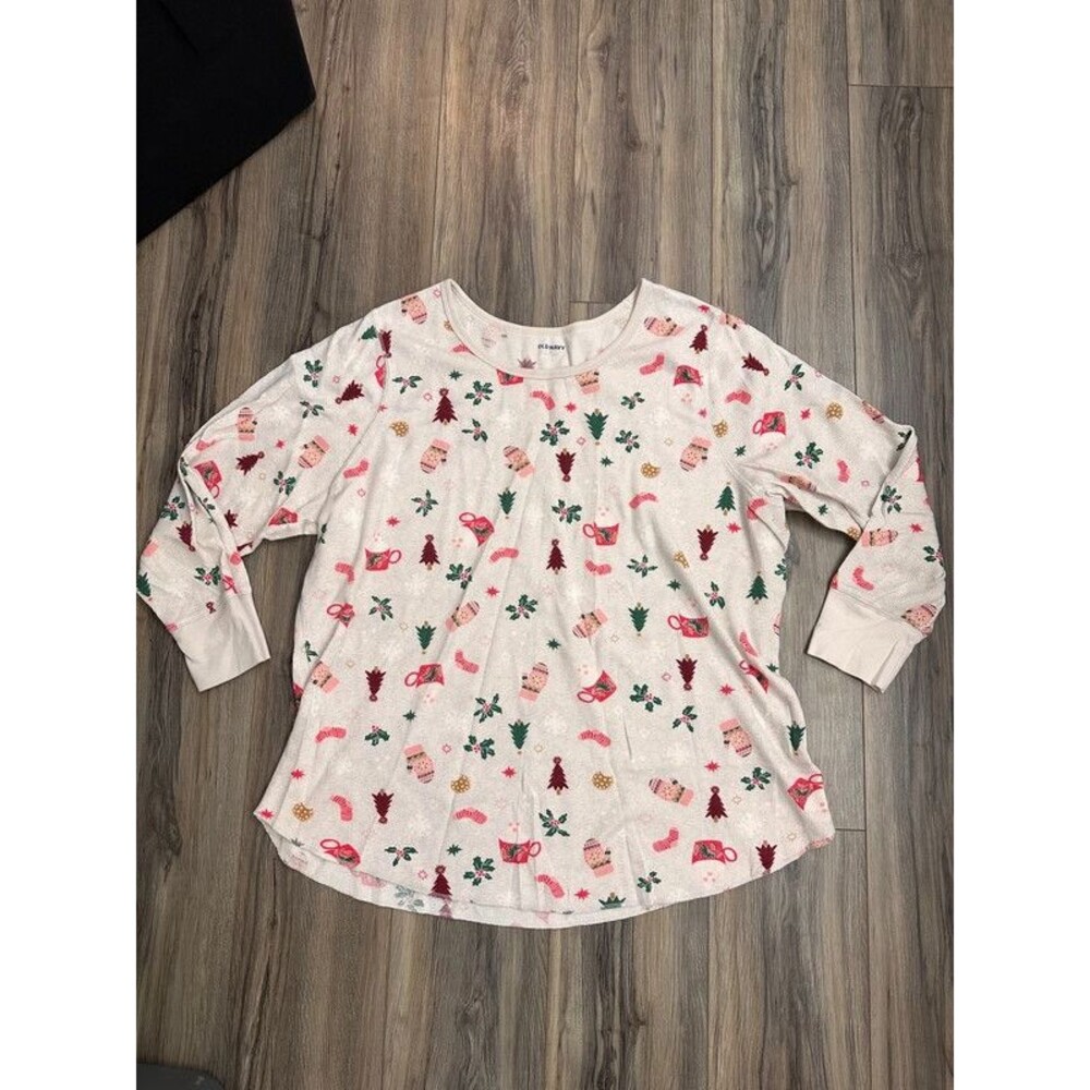 Old Navy 3X Thermal Longs Hot Cocoa Pj Top